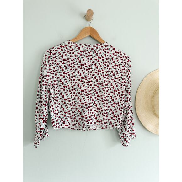 Reformation | Saskia Top Cardigan Blouse in Amber Rose | ***ESTIMATED*** Sz S - Picture 7 of 8